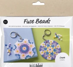 Mini DIY Kit Rørperler - Charms/Taskepynt - Assorterede Farver - 1Pk