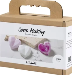 Mini DIY Kit Sæbefremstilling - Hjerte - Pink