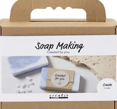 Mini DIY Kit Sæbefremstilling - Firkant - Lys Lilla