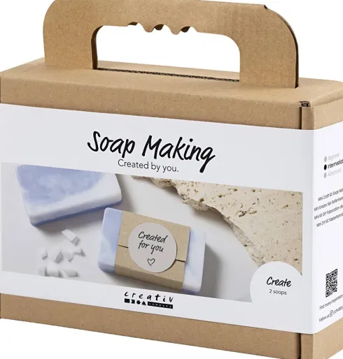 Mini DIY Kit Sæbefremstilling - Firkant - Lys Lilla