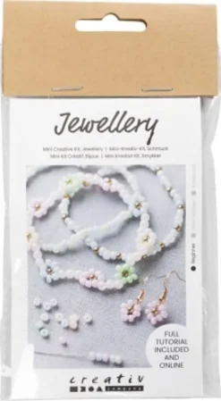 Mini DIY Kit Smykker - Elastikarmbånd Og Ørering