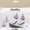 Mini DIY Kit Smykker - Marmorerede Øreringe - Lys Lilla