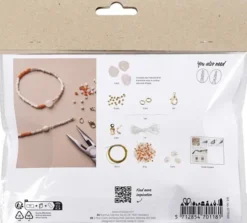 Mini DIY Kit Smykker - Rosakvartshalskæde Og -Armbånd