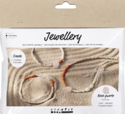 Mini DIY Kit Smykker - Rosakvartshalskæde Og -Armbånd