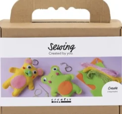 Mini DIY Kit Syning - Frø Og Bamse - Assorterede Farver