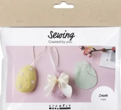 Mini DIY Kit Syning - Påskeæg - Pastelfarver