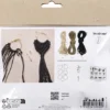 Mini DIY Macramé Kit - Øreringe - Sort - Olivenbrun - Sand
