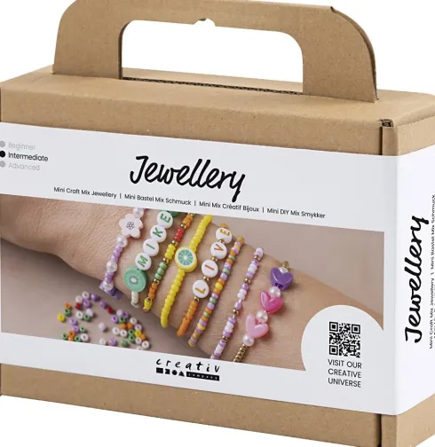 Mini DIY Mix Smykker - Farverige Armbånd