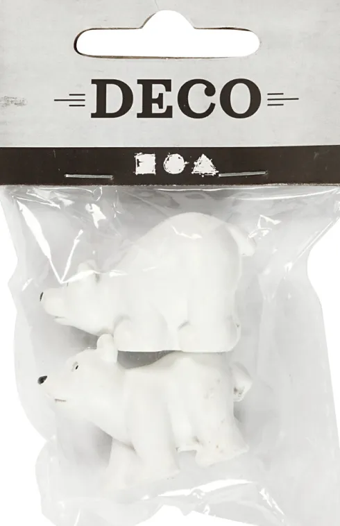 Minifigurer - H 30 MM - L 45 MM - Hvid - 2 Stk
