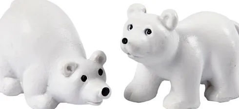 Minifigurer - H 30 MM - L 45 MM - Hvid - 2 Stk