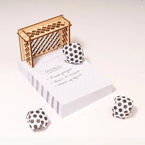 Mini Fodboldmål Til Skrivebord - 200 Sticky Notes - Kikkerland