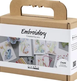 Mini Kreativt Sæt Med Broderi - Malerier Med Broderi - Assorterede Farver