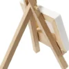 Ministaffeli Med Lærred - H 11,5 CM - B 8 CM - Str. 8X6X1 CM - Hvid - 1 Stk