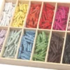 Minitøjklemme - L 25 MM - B 3 MM - Assorterede Farver - 12X24 Stk