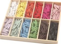Minitøjklemme - L 25 MM - B 3 MM - Assorterede Farver - 12X24 Stk