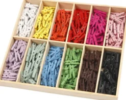 Minitøjklemme - L 25 MM - B 3 MM - Assorterede Farver - 12X24 Stk