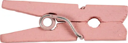Minitøjklemme - L 25 MM - B 3 MM - Lyserød - 36 Stk