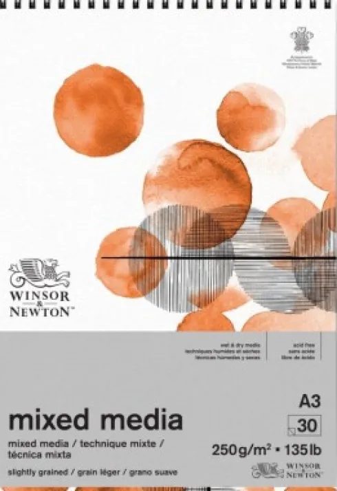 Mixed Media Pad - Skitsebog - A3 - 30 Sider - Winsor & Newton