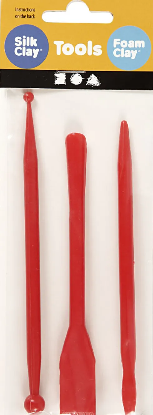 Modellérpinde - L 14,5 CM - Rød - 3 Stk