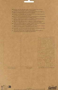 Mosgummi Ark - Str. 14X25 CM - Tykkelse 2 MM - Naturfarver - 12 Ark