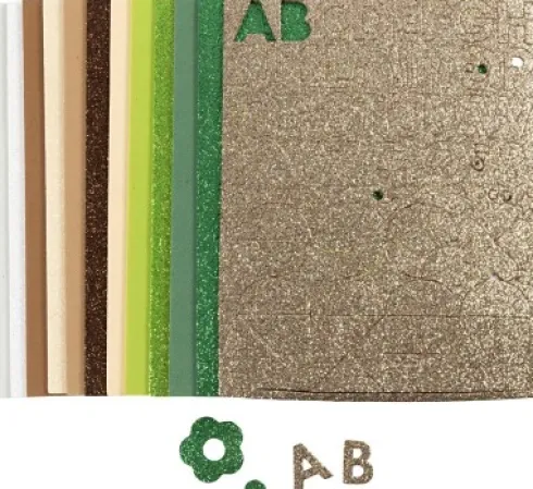 Mosgummi Ark - Str. 14X25 CM - Tykkelse 2 MM - Naturfarver - 12 Ark