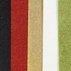Mosgummi - Glitter - A5 - 2 MM - Forskellige Farver - 5 Ark