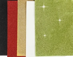 Mosgummi - Glitter - A5 - 2 MM - Forskellige Farver - 5 Ark