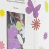 Mosgummi Klistermærker - Sommerfugl - Blomst - Blad - Selvklæbende - Str. 9-43 MM - Pastelfarver - 120 Stk