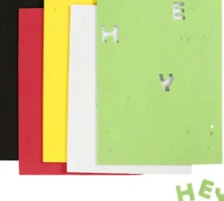 Mosgummi - Str. 2-2,3 CM - Tykkelse 2 MM - Assorterede Farver - 5 Ark