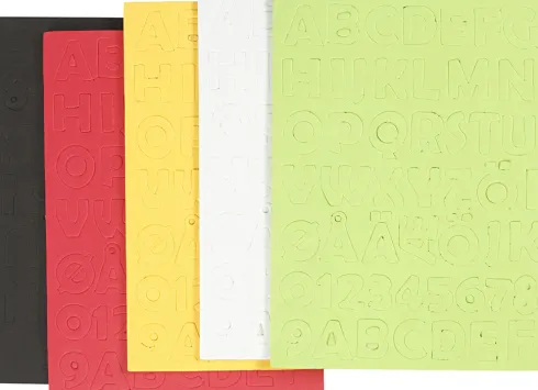 Mosgummi - Str. 2-2,3 CM - Tykkelse 2 MM - Assorterede Farver - 5 Ark