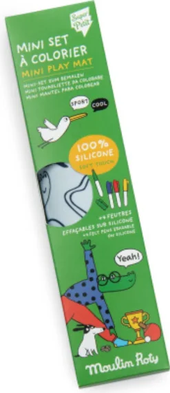 Moulin Roty - Silikone Dækkeservietter Med Tusser - Les Loufoques