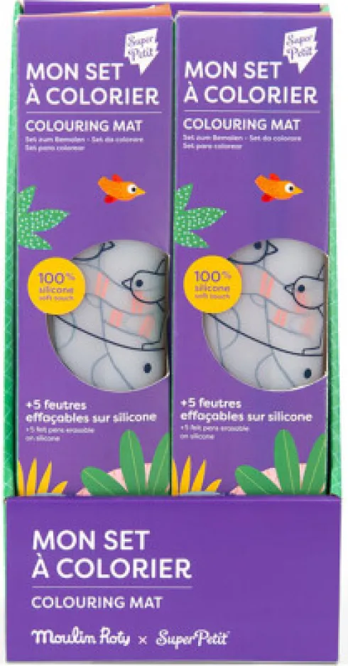 Moulin Roty - Silikone Dækkeservietter Med Tusser - Les Toupitis