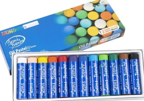 Mungyo - Semi Jumbo Oil Pastel - Oliekridt - Flere Farver - 12 Stk