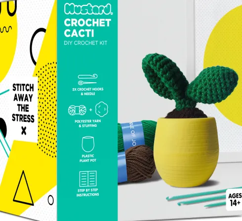 Mustard - Crochet Cacti - Green - 15 CM X 10 CM