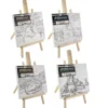Nassau Fine Art - Malerlærred Med Print Og Staffeli - Assorteret