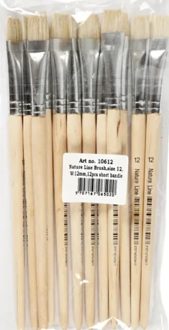 Nature Line Pensler - Nr. 12 - L 19 CM - B 11 MM - Flad - 12 Stk