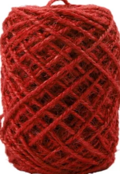 Natursnor - Tykkelse 1-2 MM - Hamp - Rød - 150 M