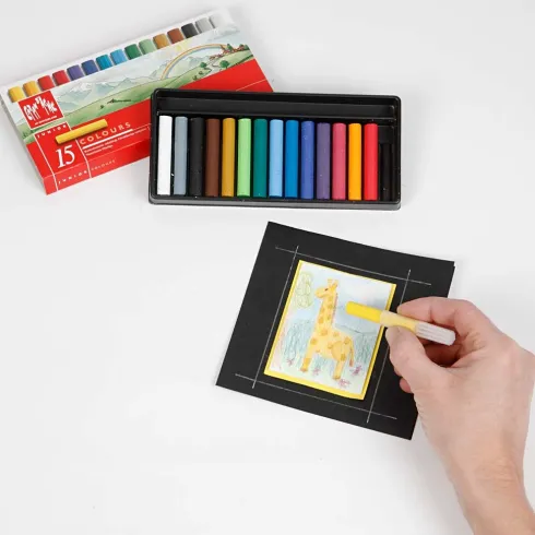 Neocolor I - Pastelkridt - Junior - L 5 CM - B 8 MM - Flere Farver - 15 Stk