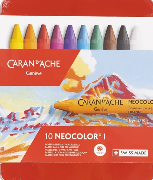 Neocolor I - Pastelkridt - L 10 CM - 8 MM - Flere Farver - 10 Stk