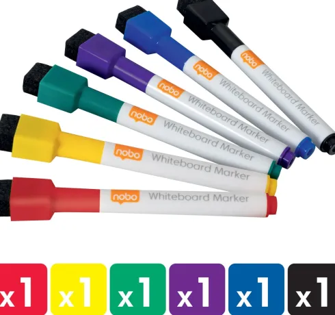 Nobo - Whiteboard Markør Mini 6 Styk