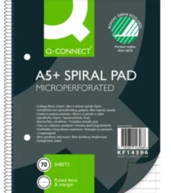 Notesblok - A5 - Linjeret - Spiral - 70 Sider
