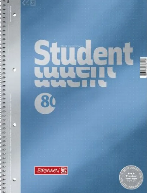 Notesblok - A4 - Prikket - Sidespiral - 160 Sider - Brunnen