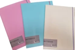 Notesbog B5 Linjeret Med Elastik Og Lomme - 1 Stk - Assorteret