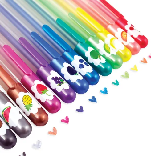 Ooly - Gelpen Med Duft 12 Stk - Yummy Yummy Glitter