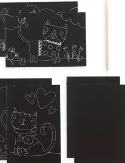 Ooly - Ridsekort - Cutie Cats - Mini Scratch Og Scribble