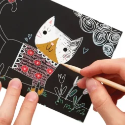 Ooly - Ridsekort - Cutie Cats - Mini Scratch Og Scribble