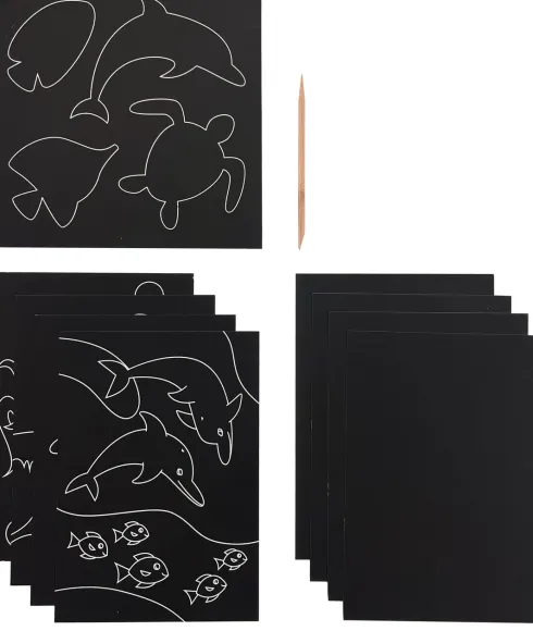 Ooly - Ridsekort - Ocean Life - Scratch Og Scribble
