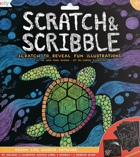 Ooly - Ridsekort - Ocean Life - Scratch Og Scribble