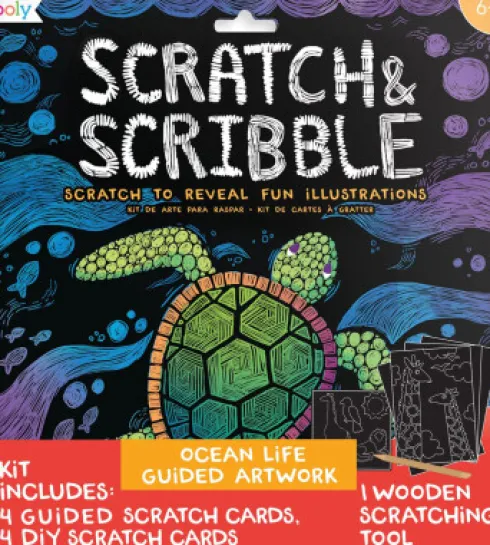 Ooly - Ridsekort - Ocean Life - Scratch Og Scribble
