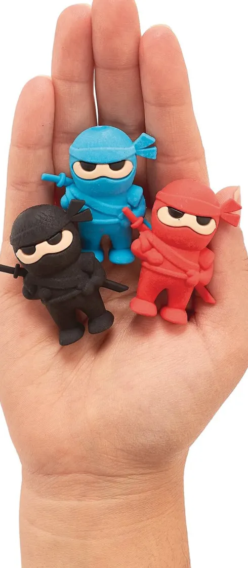 Ooly - Viskelæder 3 Stk - Ninja